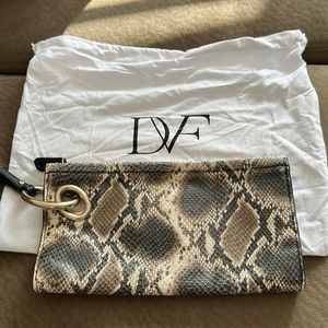 Diane Von Furstenberg snakeskin clutch